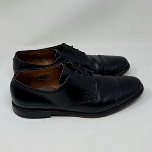 Allen Edmonds Clifton Oxfords Shoes Mens 9.5 D Black Leather Cap Toe Dress